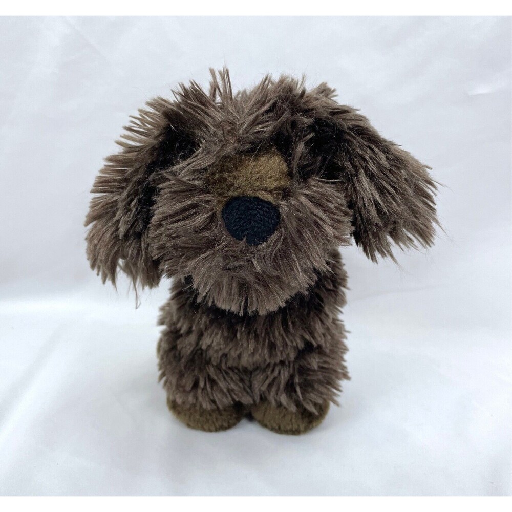 Manhattan Toys Brown‎ Puppy Dog 8” Stuffed Animal Plush Bean Bag 2019